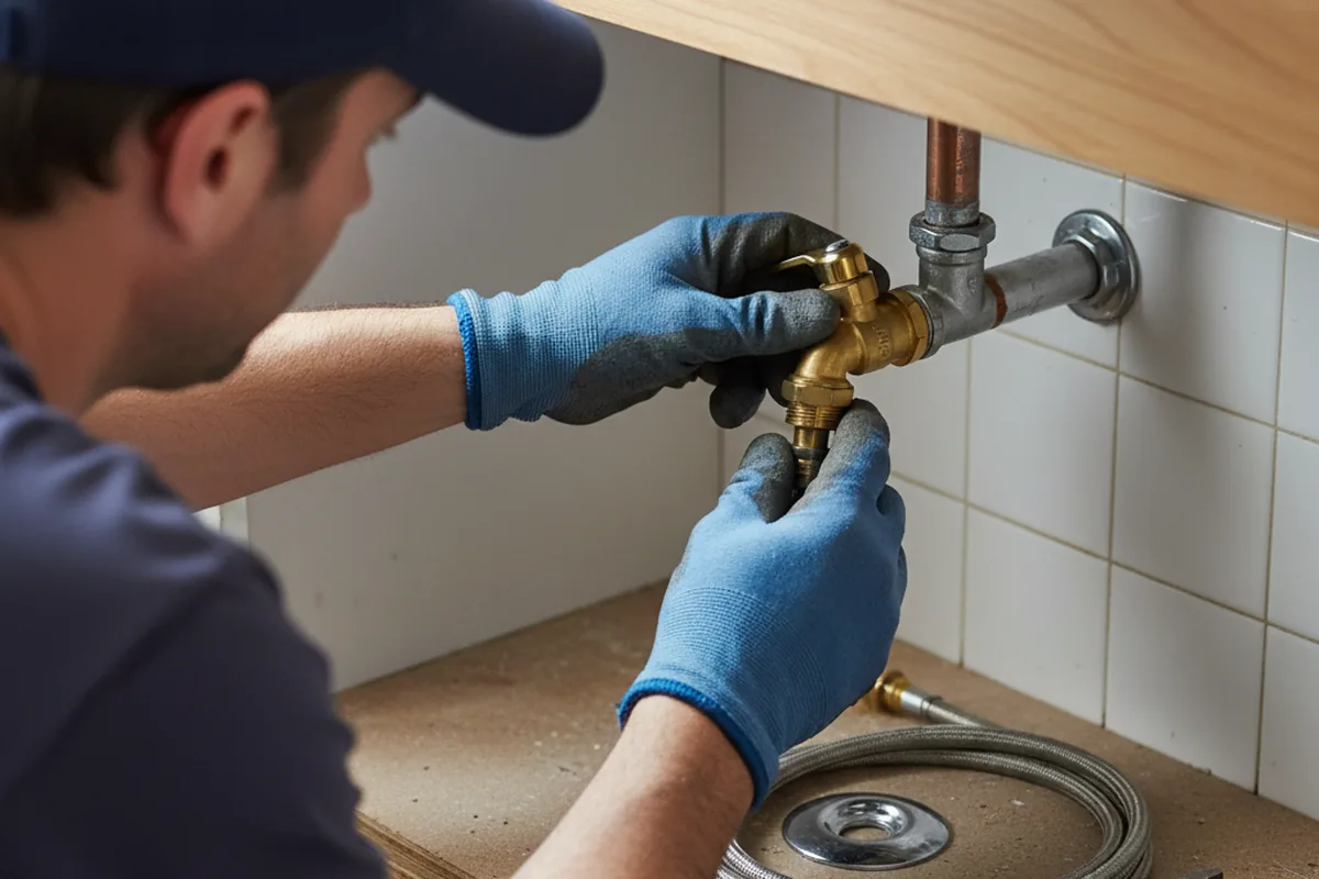 Shutoff valve and fitting work during Emergency Plumbing in North Bergen